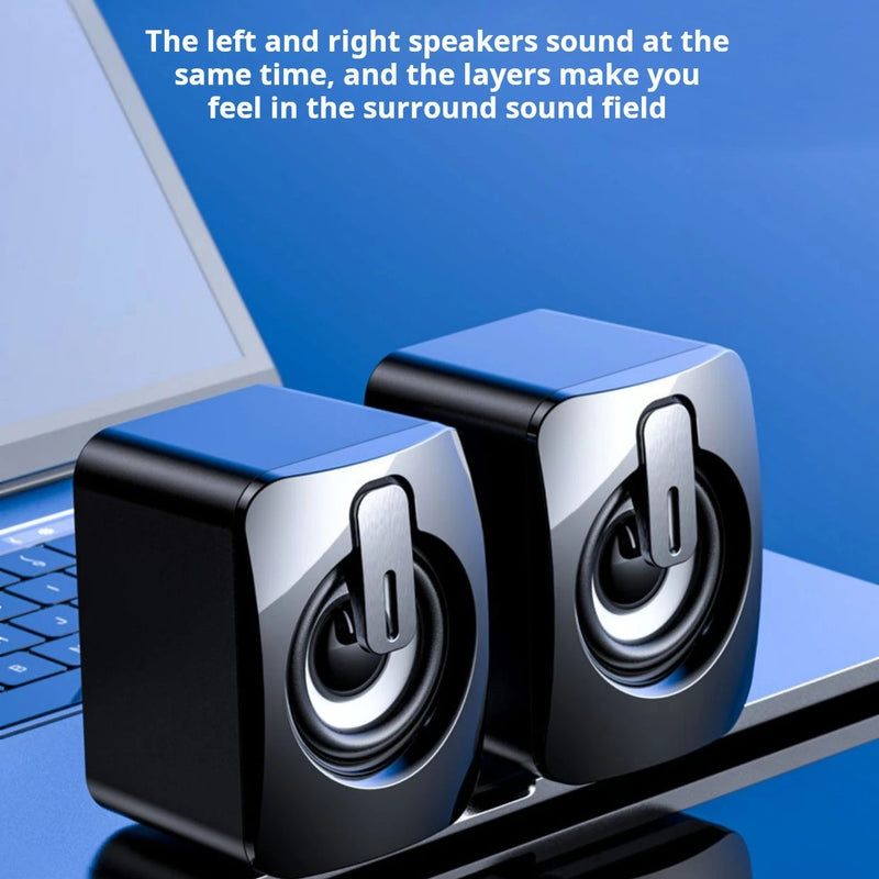 XIAOMI Portable Home Speaker USB 3.5mm Audio Interface Wired Mini Subwoofer Speaker LED Light Loud Box Computer slab Cell phone