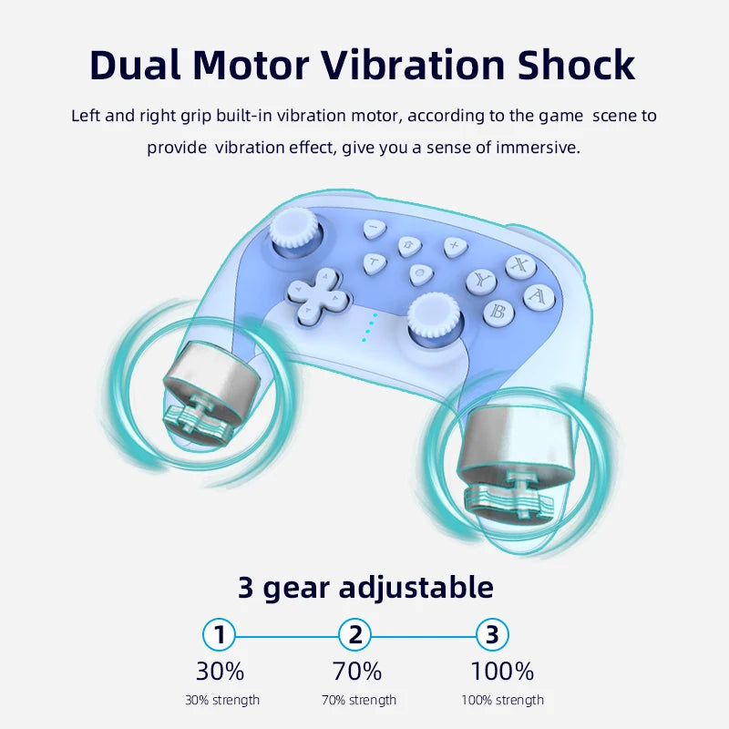 GAMINJA Bluetooth Wireless Controller For Nintendo Switch Pro Switch Lite/PC/Mobile Wireless Gamepad Multi-function Joystick