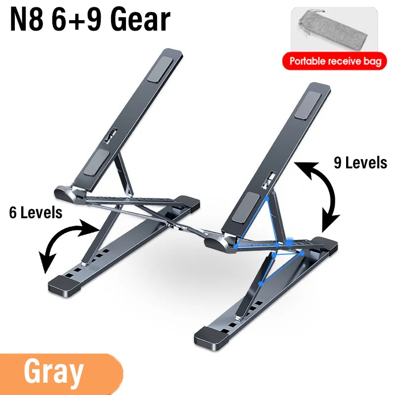Vertical Foldable Laptop Stand Adjustable Ergonomic Notebook Holder Aluminum Alloy Notebook Cooler Support Laptop Accessories