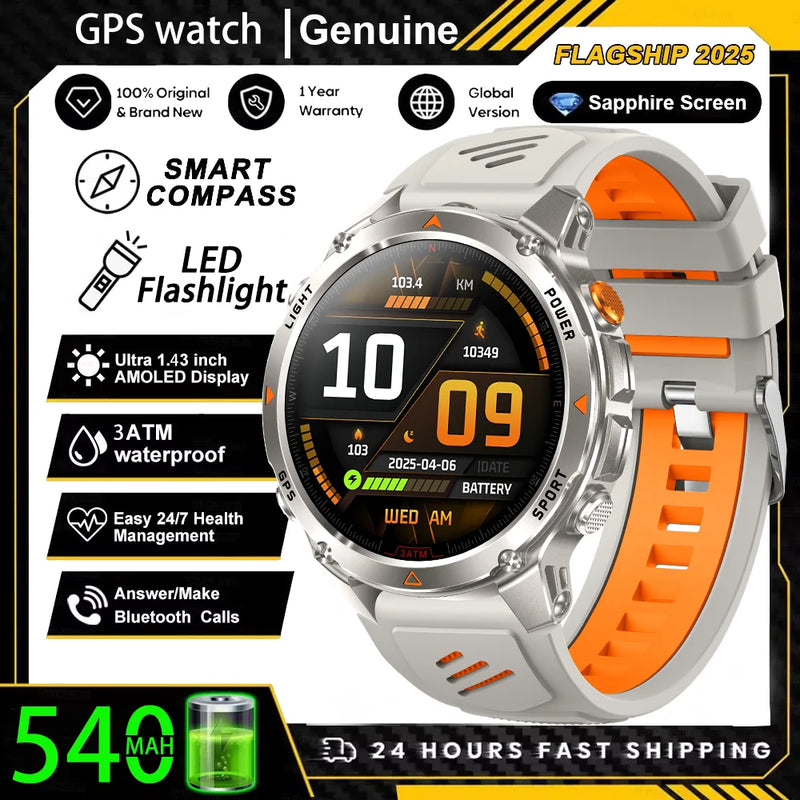 Military T-Rex 3 GPS Waterproof Smart Watch 1.46