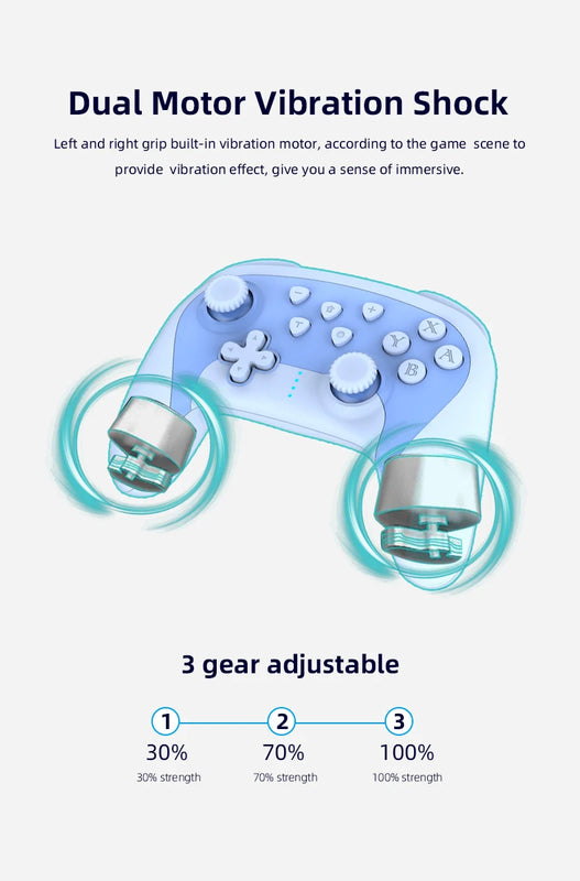 GAMINJA Bluetooth Wireless Controller For Nintendo Switch Pro Switch Lite/PC/Mobile Wireless Gamepad Multi-function Joystick