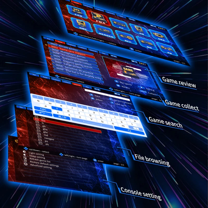 NEW X70 64GB Retro Handheld Game Console 7 Inch HD Screen Double Players ATM7051 Quad-Core Retro TV Video Game Console Gifts