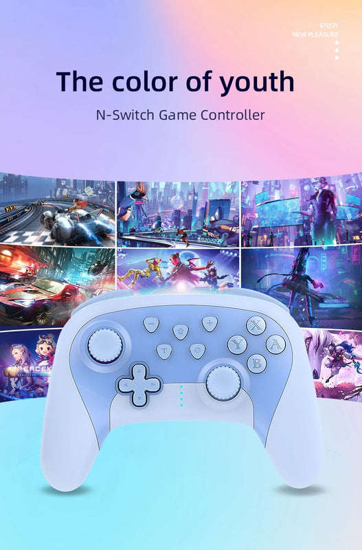 GAMINJA Bluetooth Wireless Controller For Nintendo Switch Pro Switch Lite/PC/Mobile Wireless Gamepad Multi-function Joystick