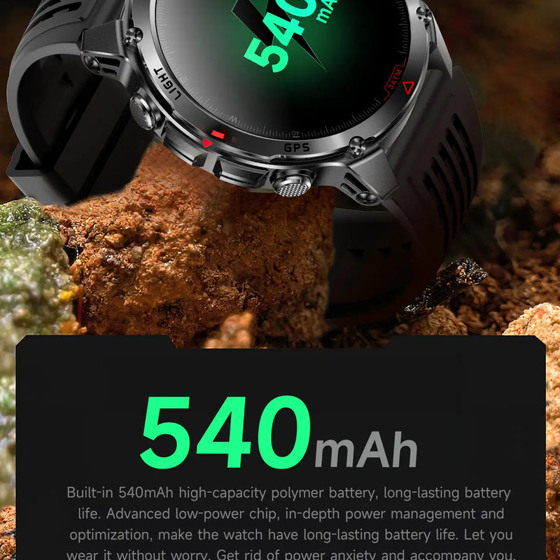 Military T-Rex 3 GPS Waterproof Smart Watch 1.46