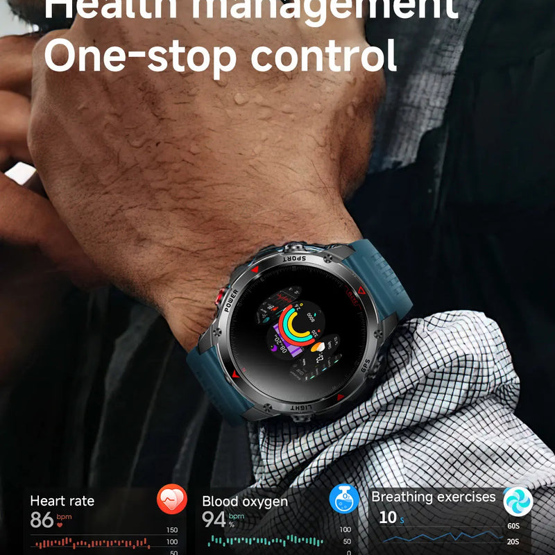 Military T-Rex 3 GPS Waterproof Smart Watch 1.46