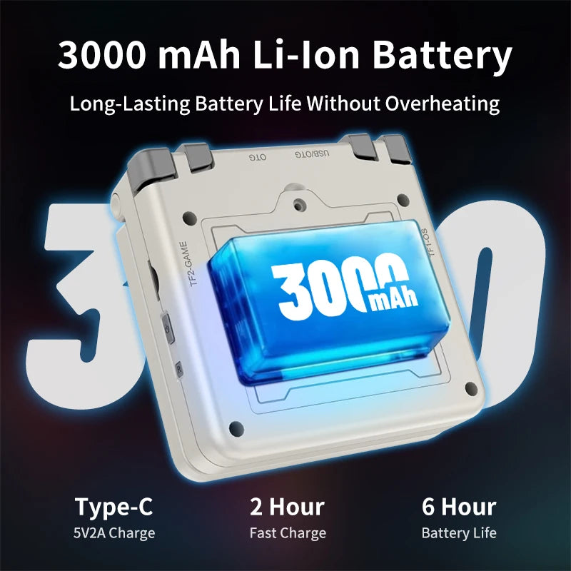 New V90S Retro Flip Handheld Game Console 3.5 Inch 640*480 Ips Screen A133Plus Vibration function Children's Gifts