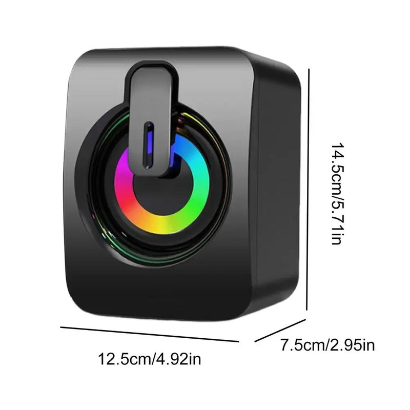 XIAOMI Portable Home Speaker USB 3.5mm Audio Interface Wired Mini Subwoofer Speaker LED Light Loud Box Computer slab Cell phone