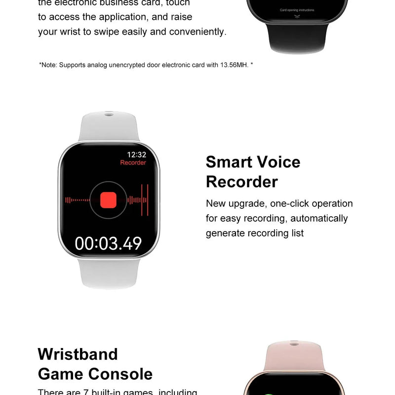 NEW Smart Watch Series 10 Men Blood Pressure BT Call NFC Sleep monitoring Wireless Charge Women Sport Smartwatch For IOS Android